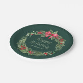 Klassiek krans kerst papier Bord (Gekanteld)