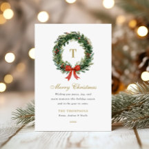 Klassiek kransmonogram kerst familienaam