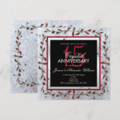 Klassiek Kristal & Edelstenen 15e Huwelijksjubileu Kaart (Voorkant / Achterkant)