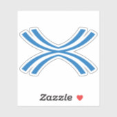 Klassiek kruislijn letter X monogram Sticker (Vel)