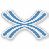 Klassiek kruislijn letter X monogram Sticker (Voorkant)