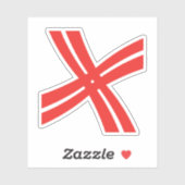Klassiek kruislijn letter X monogram Sticker (Vel)