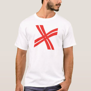 Klassiek kruislijn letter X monogram T-shirt