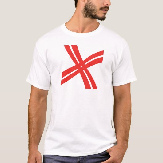 Klassiek kruislijn letter X monogram T-shirt (Voorkant)