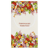 Klassiek kunst bloemmotief lente bloemen sleutelbl klein cadeauzakje (Achterkant)