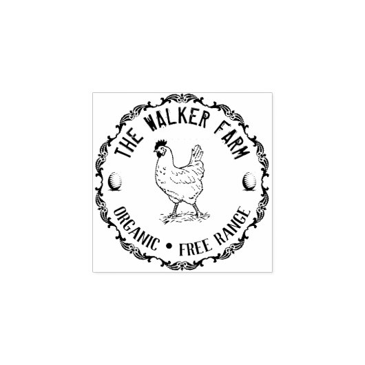 klassiek Kunst Gepersonaliseerd Ei Rubberstempel (Afrduk)