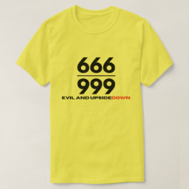 Klassiek kwaad en ondersteboven t-shirt