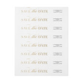 Klassiek label voor retouradres 'save the date' (Vel)