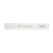 Klassiek label voor retouradres 'save the date' (Individueel)