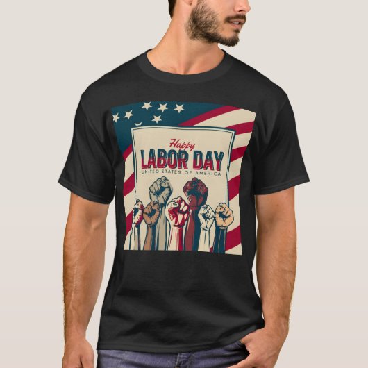 Klassiek Labor Day-vieringscadeau T-shirt (Voorkant)