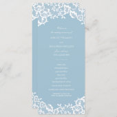 Klassiek Lace bruiloft programma Programmakaart (Voorkant / Achterkant)