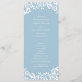Klassiek Lace bruiloft programma Programmakaart (Voorkant)