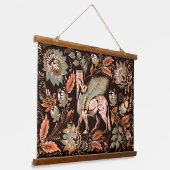 Klassiek Lamassu hout met toppen wandtapijt Hangend Wandkleed (Gebogen)