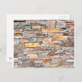 Klassiek land baksteen steen steen patroon briefkaart (Voorkant / Achterkant)
