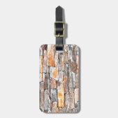 Klassiek landelijk baksteen rots steen patroon bagagelabel (Voorkant verticaal)