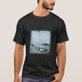 Klassiek landschaps weg nostalgisch grafisch T- T-shirt