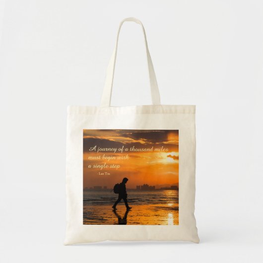 Klassiek Lao Tzu Reisquote Tote Bag (Voorkant)