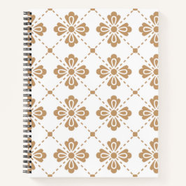 "Klassiek Lattice" geometrisch bloemmotief hardcov Notitieboek
