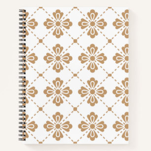 "Klassiek Lattice" geometrisch bloemmotief hardcov Notitieboek