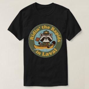 Klassiek Laval Quebec wildwatervaren met kano T-shirt