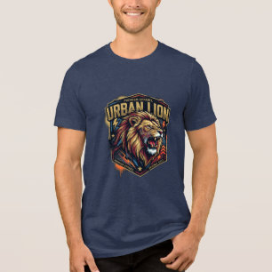 Klassiek Leeuwembleem Street Style Kunst Tri-Blend Shirt