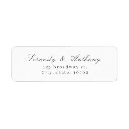 Klassiek legance script eenvoudig retouradres etiket