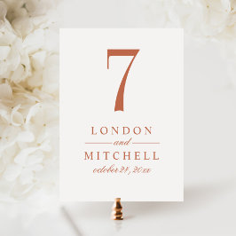 Klassiek legant terracotta bruiloft kaart