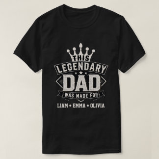 Klassiek legendarisch vader-typografieontwerp t-shirt
