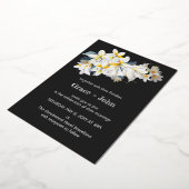 Klassiek lelie bloemenontwerp folie uitnodiging (Gedraaid)