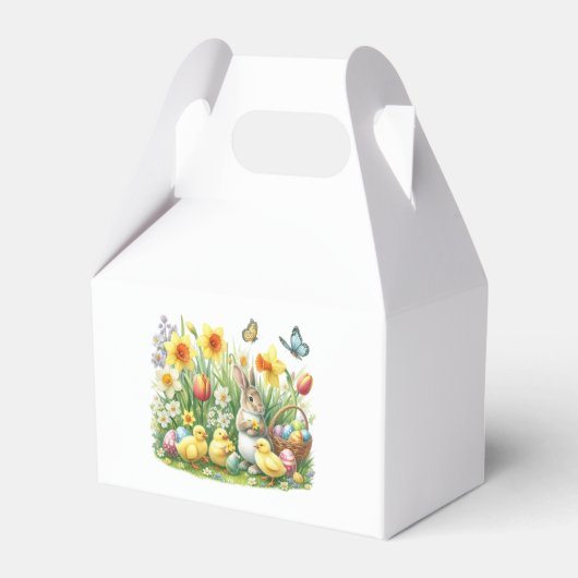 Klassiek/ lentekonijn/kip bedankdoosjes (Voorkant Zijde)