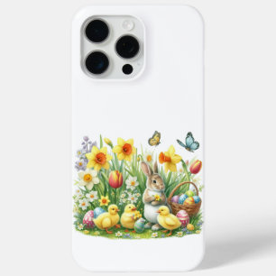 Klassiek/ lentekonijn/kip iPhone 15 pro max hoesje