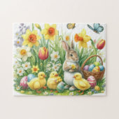 Klassiek/ lentekonijn/kip legpuzzel (Horizontaal)