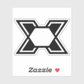 Klassiek Letter X Monogram Sticker (Vel)