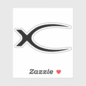 Klassiek letter X monogram Sticker (Vel)