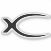 Klassiek letter X monogram Sticker (Voorkant)