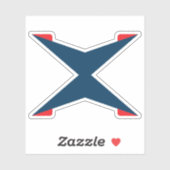 Klassiek Letter X Monogram Sticker (Vel)