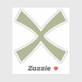 Klassiek Letter X Monogram Sticker (Vel)
