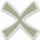 Klassiek Letter X Monogram Sticker (Voorkant)