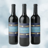 Klassiek, leuk verlovingsfeest  wijn etiket