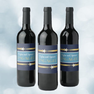 Klassiek, leuk Verlovingsfeest Wijn Etiket