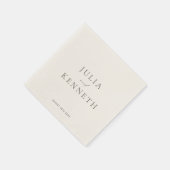 Klassiek licht beige eenvoudige neutrale bruiloft servet (Hoek)