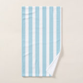 Klassiek licht blauw en wit gestreept bad handdoek (Handdoek)