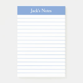 Klassiek licht blauw, persoonlijk gelinkt post-it® notes