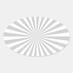 Klassiek licht grijs draaiend wiel ovale sticker