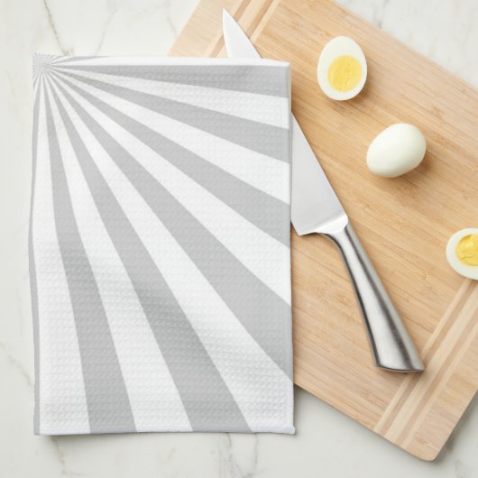 Klassiek licht grijs draaiend wiel theedoek (Quarter Fold)