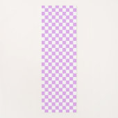 Klassiek licht lavendel schaakbord yogamat (Voorkant)