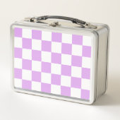 Klassiek licht lavendel schaakbordpatroon (Voorkant)