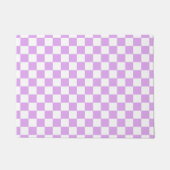 Klassiek licht lavendel schaakbordpatroon deurmat (Voorkant)