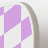 Klassiek licht lavendel schaakbordpatroon  pickleball paddle (Links Detail)