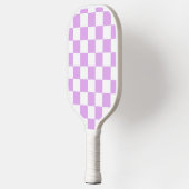 Klassiek licht lavendel schaakbordpatroon  pickleball paddle (Links)